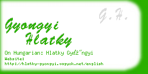 gyongyi hlatky business card
